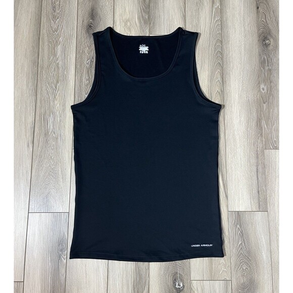 Under Armour Black Athletic Tank Top Mens Sz XXL Loose Fit Gym Training - Picture 1 of 8